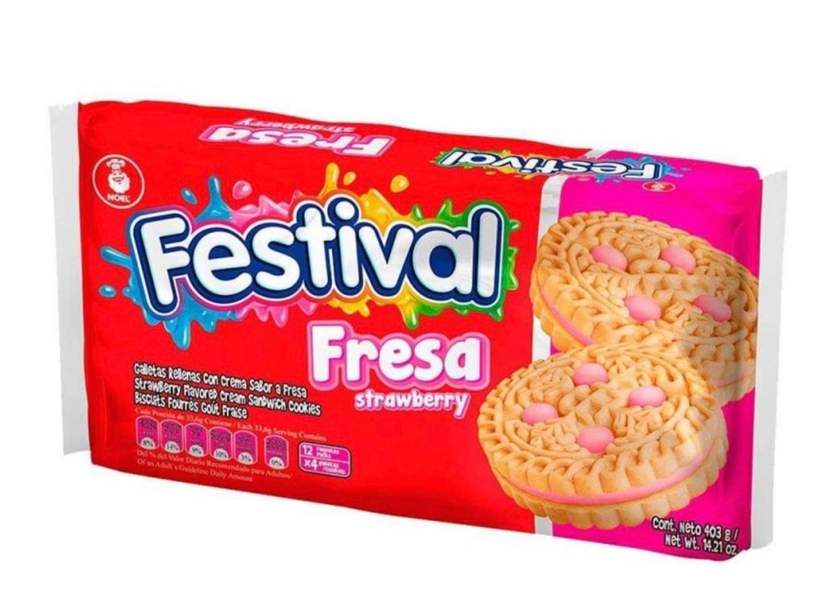GALLETA FESTIVAL FRESA x12und
